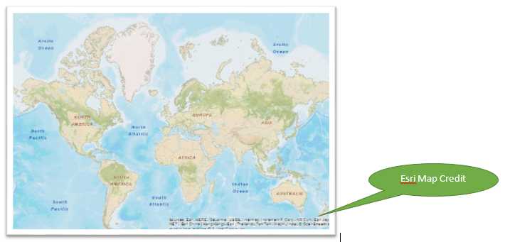 ESRI Basemap Credit