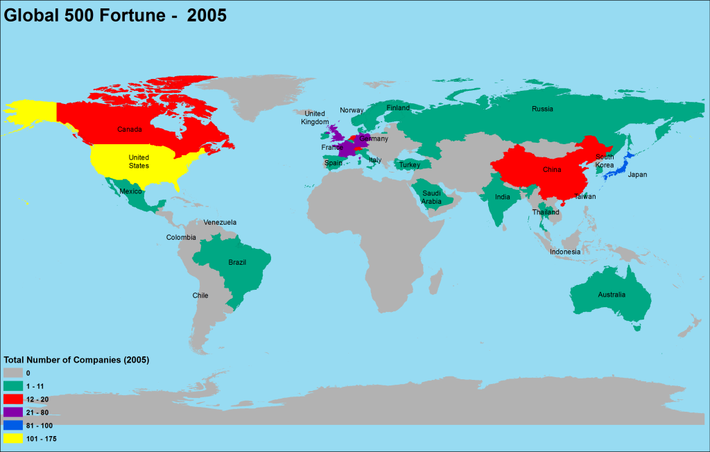 2005 Global Fortune Map