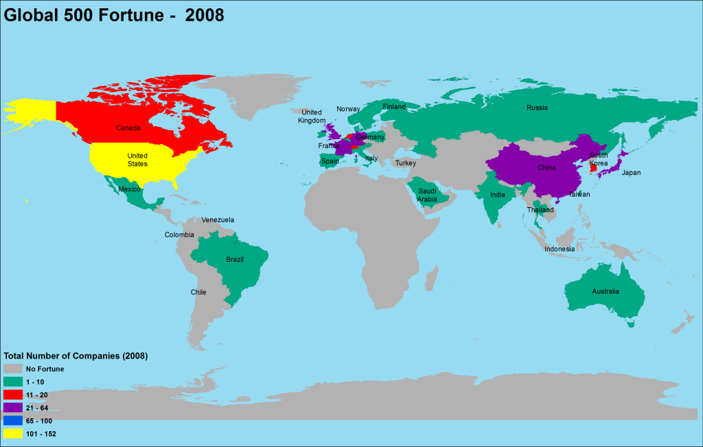 2008 Global Fortune Map