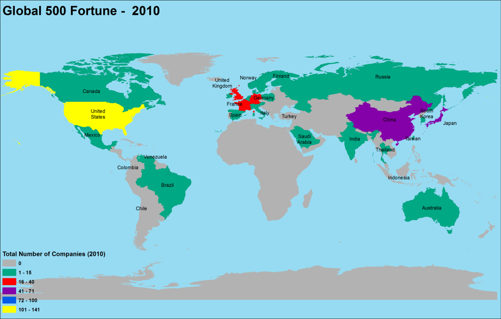 2010 Global Fortune Map