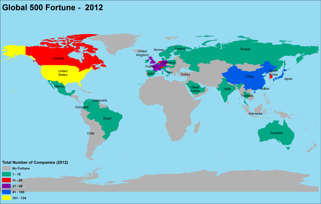 2012 Global Fortune Map