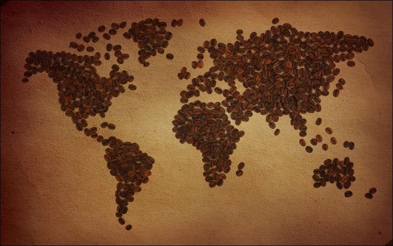 Coffee Beans World Map