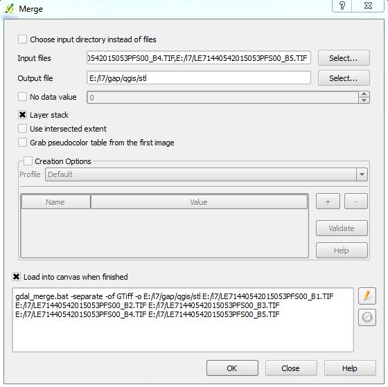 QGIS merge the file