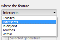 Spatial Query intersects