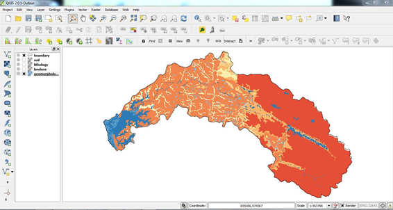 Geomorphology raster is created