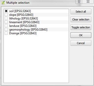 shows the Input grid selection and assigning weight